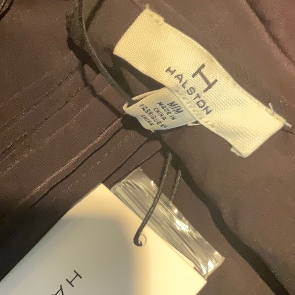 H Halston Black Dress with Lace Shoulders Size M - Picture 14 of 15